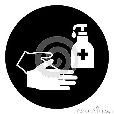 Sanitise Hands Symbols Sign, Vector Illustration, Isolate On White Background Label. EPS10 Vector Illustration