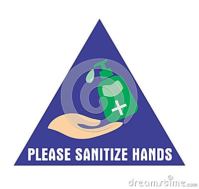 Sanitize hand symbol Stock Photo