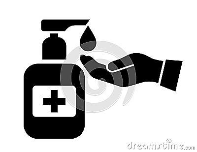 Sanitize your hands vector icon Vector Illustration