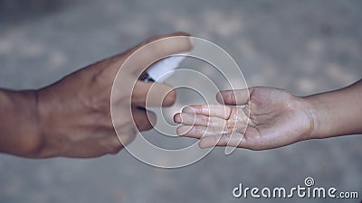 Sanitizer for protecting hands Stock Photo