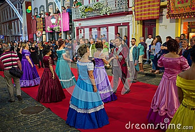 Sanjoaninas festivities, Angra do Heroismo, Terceira island, Azores Editorial Stock Photo