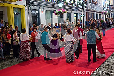 Sanjoaninas festivities, Angra do Heroismo, Terceira island, Azores Editorial Stock Photo