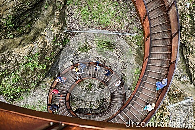 Tourist Attraction with Stairs in Europe Editorial Stock Photo