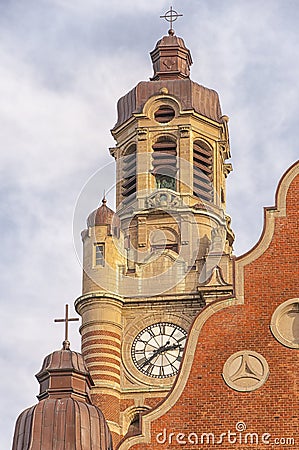 Sankt Johannes Kyrkas Belltower Stock Photo