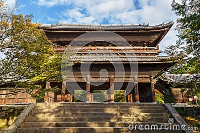 Sanmon Gate at Nanzen-ji Temple in Kyoto Stock Photo