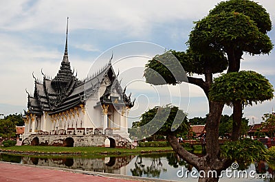 Sanphet Prasat Palace. Muang Boran, the Ancient City. Bangpoo. Samut Prakan province. Thailand Editorial Stock Photo