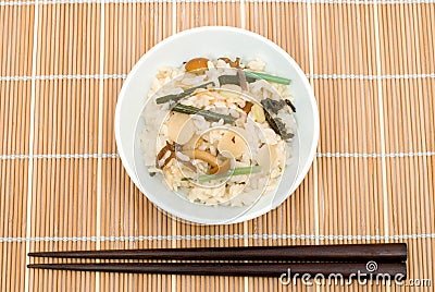 Sansai gohan Stock Photo