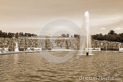 Sanssouci is the name of the former summer palace of Frederick the Great, Editorial Stock Photo