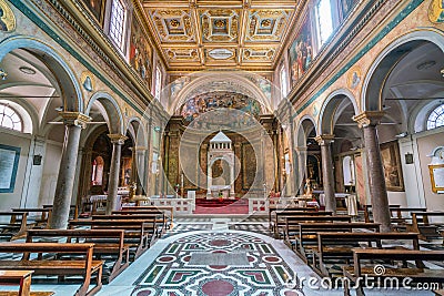 Church of Sant`Agata dei Goti, in Rome, Italy. Stock Photo