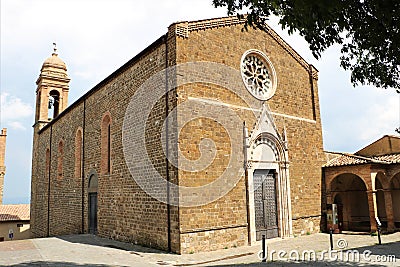 Sant`Agostino, Montalcino, Italy Editorial Stock Photo