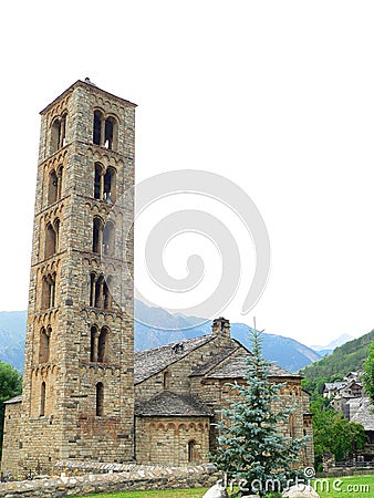 Sant Climent de Taull, La Vall de Boi ( Spain ) Stock Photo