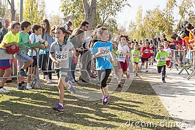 SANT CUGAT DEL VALLES, SPAIN - NOVEMBER 08: Traditional cross for children, which took place in Sant Cugat del Valles, Spain on N Editorial Stock Photo