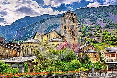 Sant Esteve church in Andorra la Vella Stock Photo