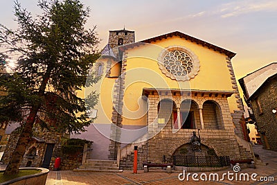 Sant Esteve church in Andorra la Vella Editorial Stock Photo