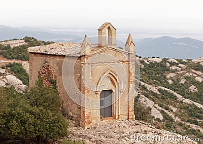 Sant Joan hermitage in Montserrat Mountain Stock Photo