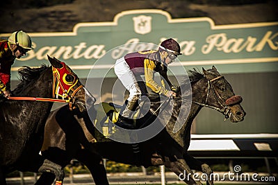 Santa Anita Horse Racing Track Editorial Stock Photo