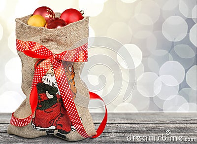 Santa bag Stock Photo