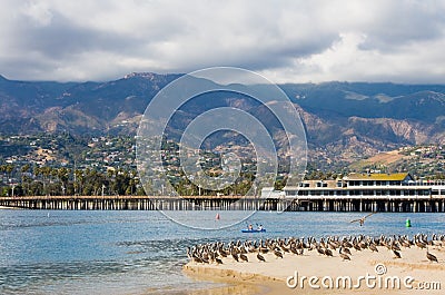 Santa Barbara Wharf Stock Photo