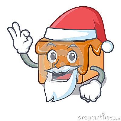 Santa caramel candies mascot cartoon Vector Illustration