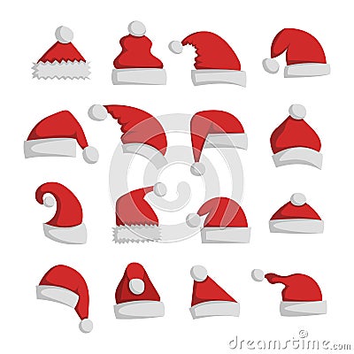 Santa christmas hat vector illustration. Vector Illustration