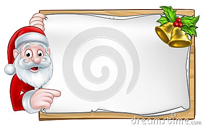 Santa Christmas Sign Vector Illustration