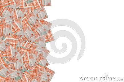 Santa Clara battle on cuban banknote of orange three pesos convertibles 2016 Stock Photo