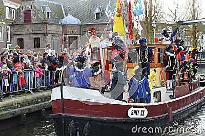 Santa Claus arrives in Holland Editorial Stock Photo