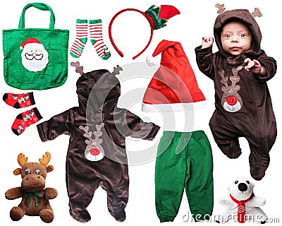 Santa claus baby things for Christmas Stock Photo