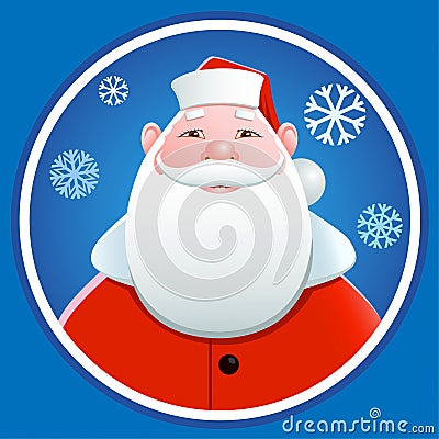 Santa claus on blue background Stock Photo