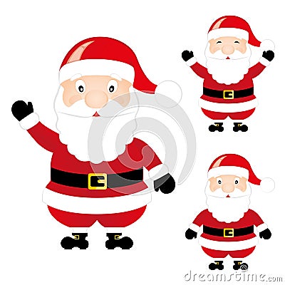 Santa Claus Cartoon Christmas Vector Illustration