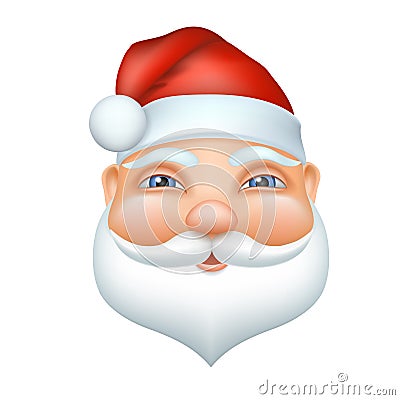 Santa claus cheerful face Vector Illustration