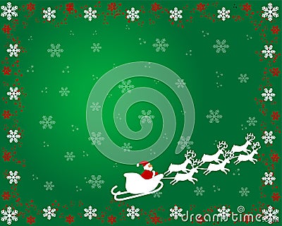 Santa Claus on Christmas card Stock Photo