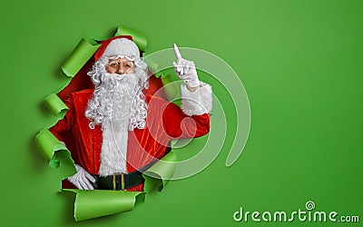 Santa Claus on color background Stock Photo