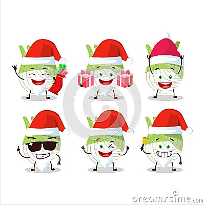 Santa Claus emoticons with fenel cartoon character Vector Illustration