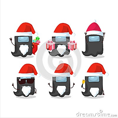 Santa Claus emoticons with ghost among us black cartoon character Cartoon Illustration