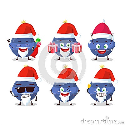 Santa Claus emoticons with smoke bomb firework cartoon character Vector Illustration