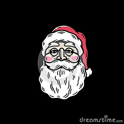 SANTA CLAUS FACE Vector Illustration