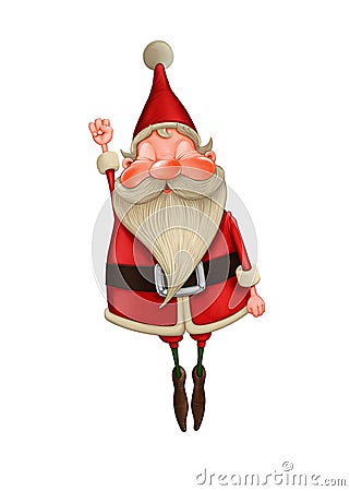 Santa Claus flies Stock Photo