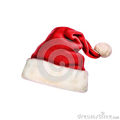 Santa Claus hat, isolated, christmas, New Year, winter Stock Photo