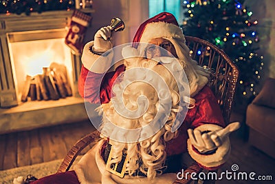 Santa Claus in his residence Stock Photo