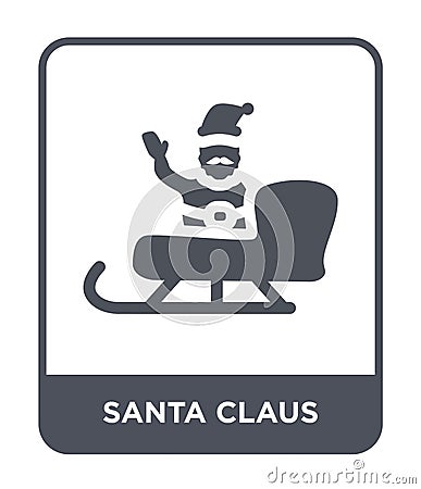 santa claus icon in trendy design style. santa claus icon isolated on white background. santa claus vector icon simple and modern Vector Illustration