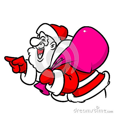 Santa Claus laughs cartoon Cartoon Illustration