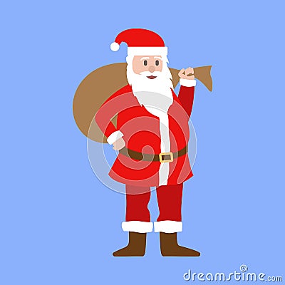 Santa Claus Merry Christmas vector cartoon illustration Cartoon Illustration