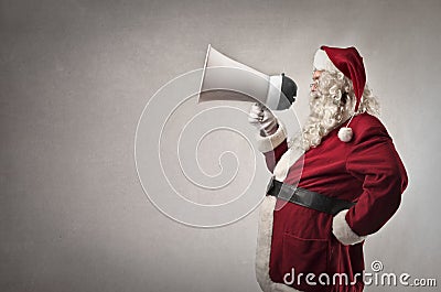 Santa Claus with a message Stock Photo