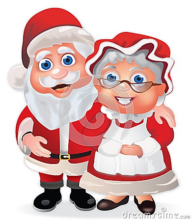 Santa Claus and Mrs Claus Stock Photo