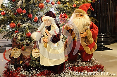 Santa Claus and Mrs Claus Stock Photo