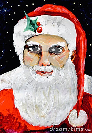 Santa Claus Painting by Paul McCabe Stock Photo