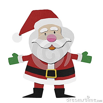 Santa claus recycled papercraft. Stock Photo