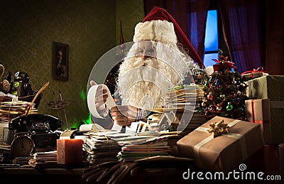 Santa Claus and tax troubles Stock Photo