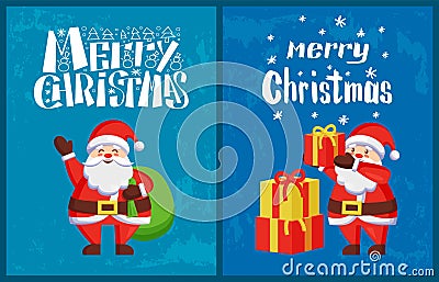 Santa Claus Winter Holidays Adventures Vector Vector Illustration